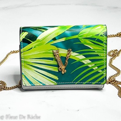 Versace Virtus Jungle Print Crossbody Mini Bag Green | eBay