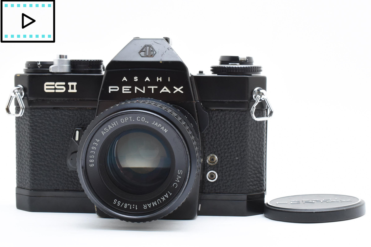 Pentax ES II Black SLR Film Camera SMC Takumar 55mm f/1.8 [CLA'd N