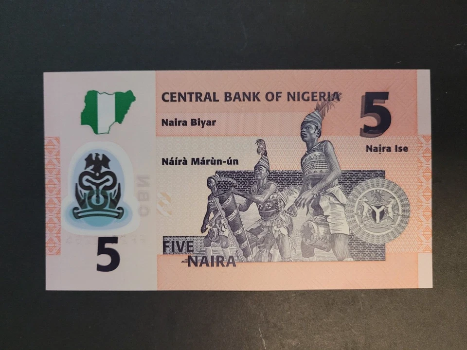 2019 Nigeria 5 Naira Central Bank of Nigeria Bank Note - Image 2 of 2