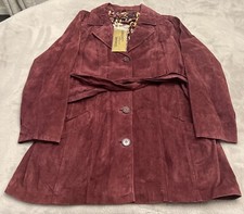 Dennis Bassa Xl Maroon Genuine Leather Womens Jacket