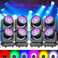 19x15W RGBW LED Wash Zoom Moving Head Beam Light DJ Party Stage Light DMX IP20