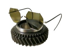 Antique Smoky Octagon Sunglasses Vtg Steampunk Grey Glasses Spectacles