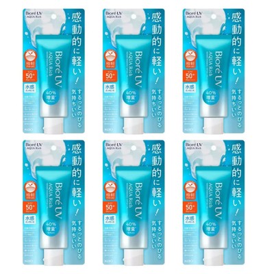 Biore UV Aqua Rich Watery Essence Sunscreen SPF50+/PA++++ 70g, Pack of 6 JAPAN