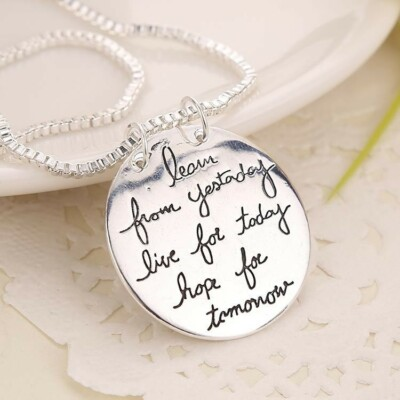 #ad #ad Learn From Yesterday Live For Today Hope for Tomorrow 18quot;Silver Plated Necklace  $25.00