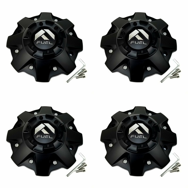 4 Fuel Black Wheel Center Hub Caps 4/5/6/8Lug D211 D270 D631 D246 D573