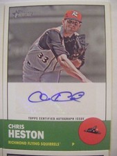 CHRIS HESTON GIANTS RC Certified AUTO 2012 Heritage Minors baseball card #ROA-CH