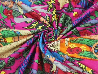 Indian Cotton Floral Pink Frida Fabric Dressmaking Fabric Sewing Fabric 10 Yard