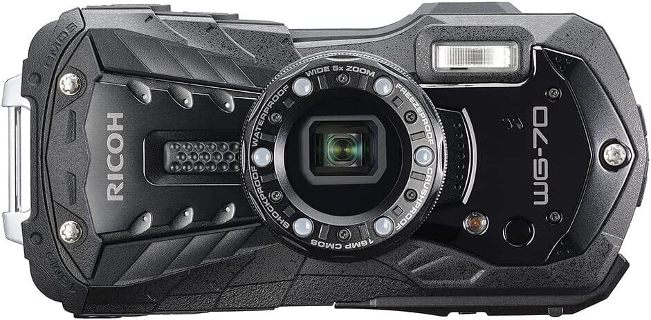 RICOH WG-70 Black Full - scale Waterproof Digital Camera Tough BK