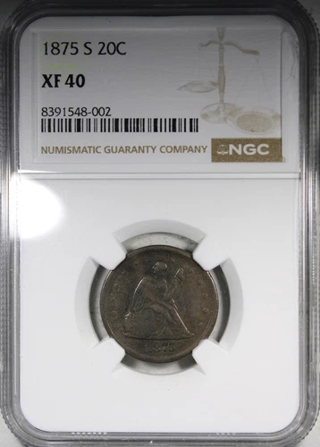 1875-S Twenty Cent Piece NGC XF40 Crusty Coin Type