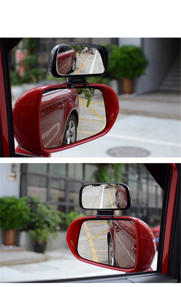 Espejo retrovisor lateral coche 360 grados montaje punto ciego espejos gran angular pieza Foto 2 de 4