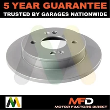 1x Brake Disc Rear Motaquip Fits Hyundai i10 2008- 1.0 1.1 CRDi 1.2