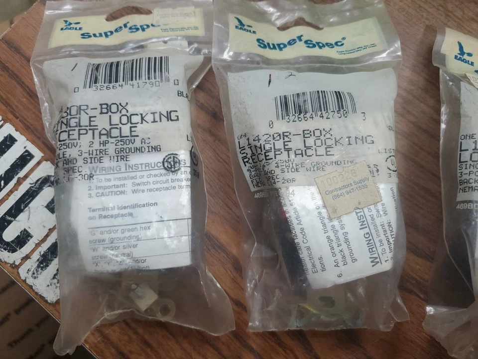 (4 piezas) Receptáculos de bloqueo único Eagle Super Spec L1020R-BOX + 2 MÁS (TA48MS) Foto 2 de 4