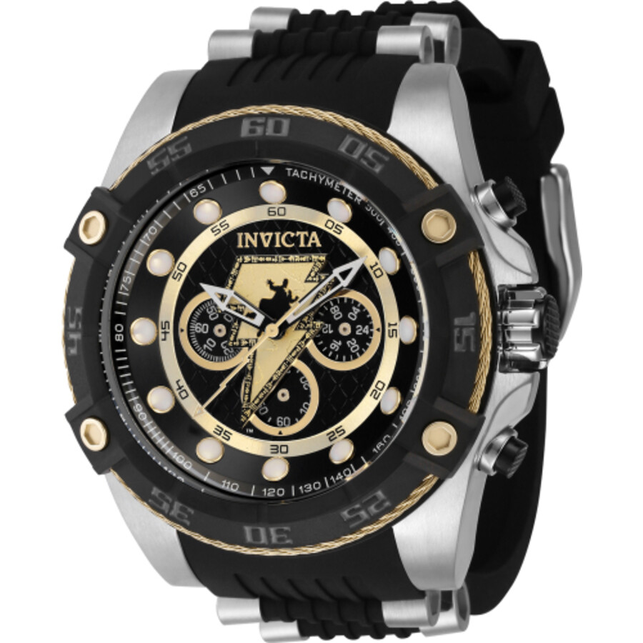 Invicta DC Comics Black Adam Хронограф GMT Кварцевые мужские часы с черным циферблатом 41250