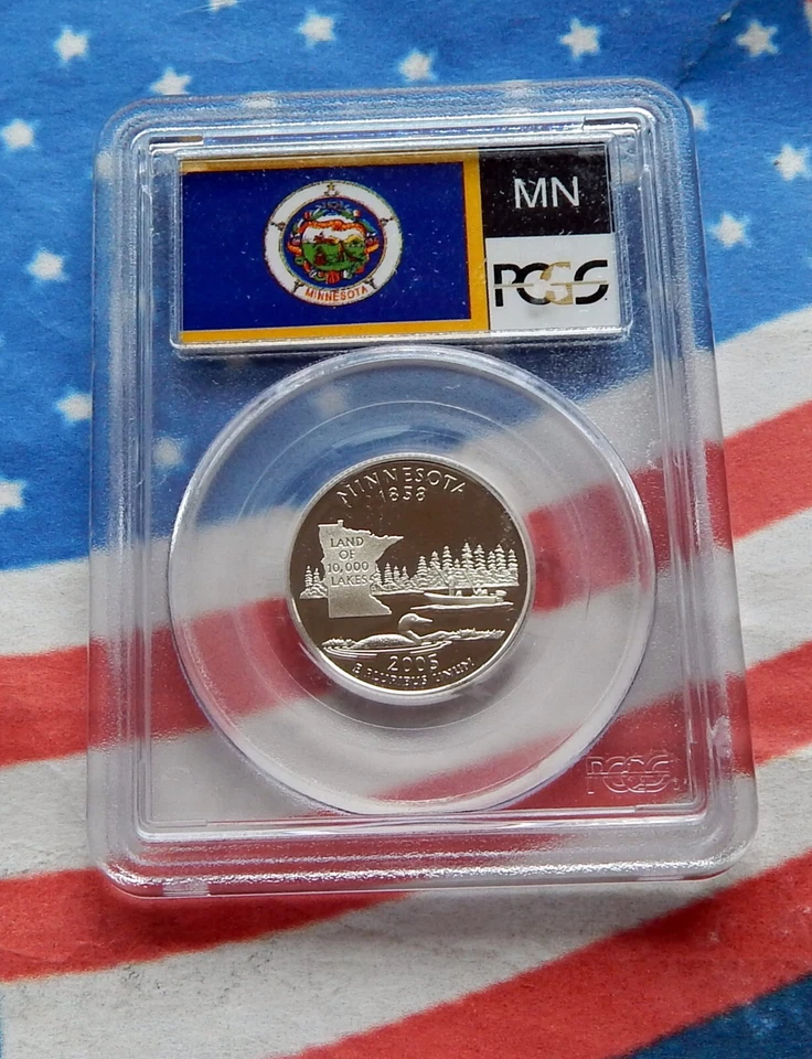 2003-S MINNESOTA SILVER WASHINGTON QUARTER PCGS PR69DCAM ~ DEEP MIRROR SURFACE - Image 2 of 2