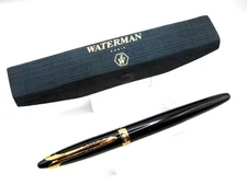 WATERMAN *HERE AND THE CRYSTAL* FOUNTAIN PEN -SWAROVSKI CRYSTAL-BLACK LACQUER-NIB F