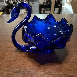 Glass Swan Dish | eBay