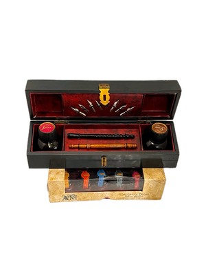 Authentic Models Arman Calligraphy  Pen And 8 Pc. Nib Set + Ink Set Of 12- MG127