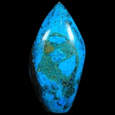 4" Chrysocolla Polished Free Form Self Standing Blue & Teal Color Location Peru