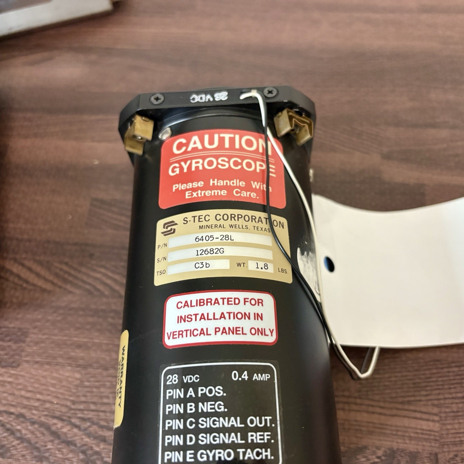 S-Tec Turn Coordinator 6405-28L - Working