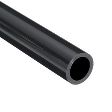 PVC Rigid Round Pipe 15.4mm ID 20mm OD 350mm Dark Grey High Impact