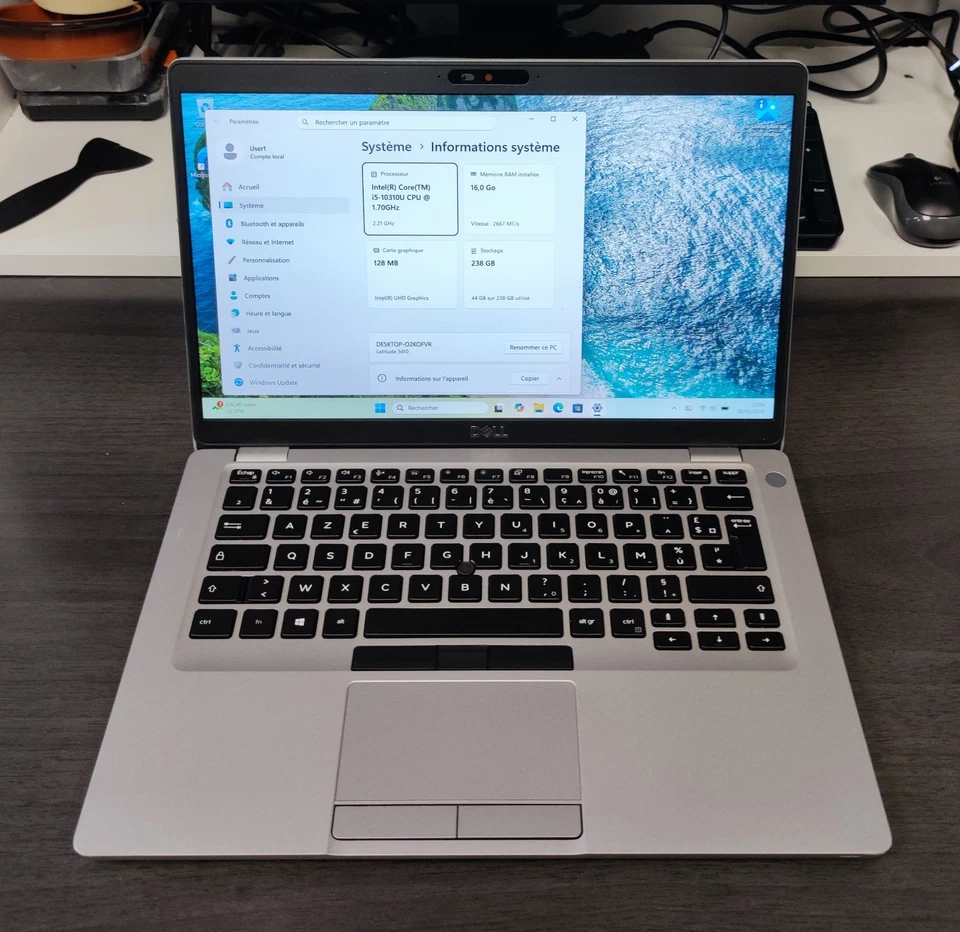 Dell Latitude 5410 · i5-10310U · 16GB · 250GB, photo 1 sur 5