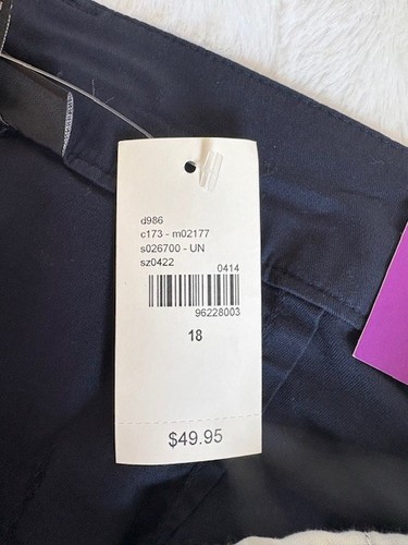 Lane Bryant Capri Gr. 18 DUNKELBLAU Pedal-Stil hoher Bund Hose neu mit Etikett - Bild 6 von 16
