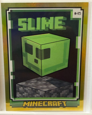 Panini Minecraft 2024 #45 Gold Holo Foil SLIME Refractor Card /99