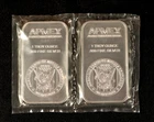 (2) 1 oz Silver Bar APMEX .999 Fine APMEX Sealed very nice