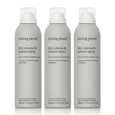 Living Proof Full Dry Volume & Texture Spray 7.5 Oz (Pack of 3)