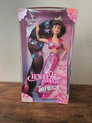 Vintage Jewel Hair Mermaid Teresa Barbie Doll 1995 Mattel NIB NRFB
