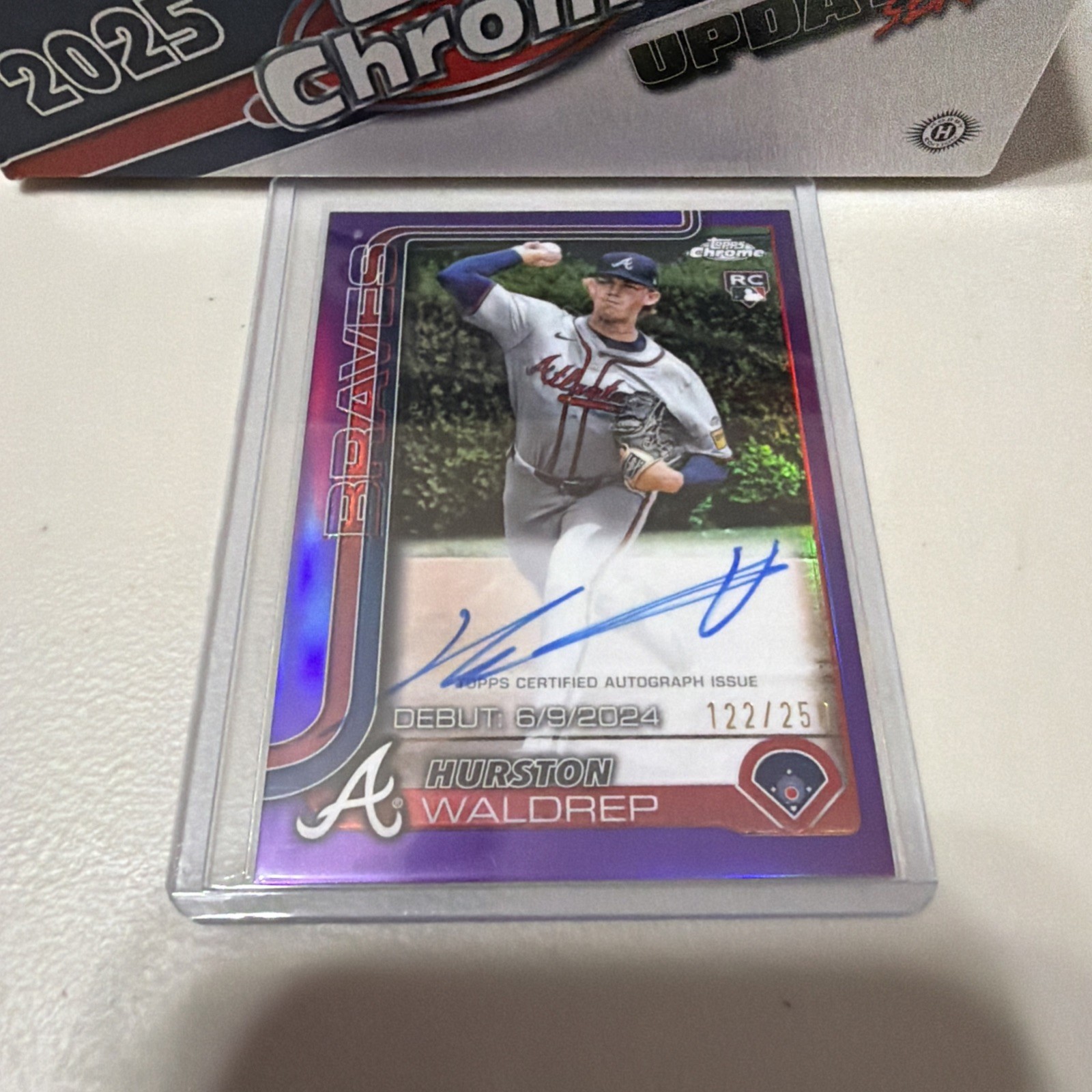 Hurston Waldrep 2025 Topps Chrome #RA-HW Rookie Autographs