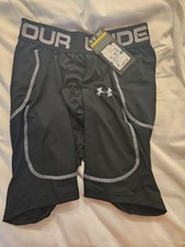 Grand short de compression homme Under Armour ceinture de football noir