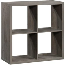 Sauder Miscellaneous Storage Engineered Wood 4-Cube Organizer in Mystic Oak