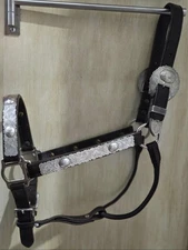 BLUE RIBBON CUSTOM TACK Sterling Silver Show Halter - Full Horse Headstall