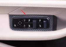 Real Carbon Fiber Door Armrest Window Lift Cover Trim For Porsche Taycan 19-2022