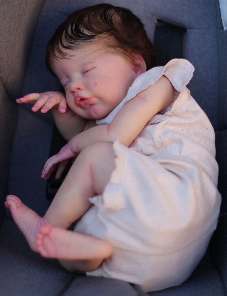 Reborn Doll Primrose Asleep By Laura Lee Eagles Sleeping Newborn Baby Girl Doll - Immagine 2 di 4