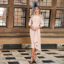 Elegant Mother of the Bride Dresses Tea Length Short Wedding Event Gowns