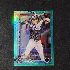 Griffin Conine 2025 Topps Chrome Aqua Logofractor RC #86 /199 Marlins