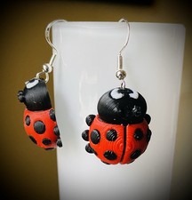 Ladybug Earrings - Cute Ladybird Dangle Earrings - Nickel Free: Cute Kid Jewelry