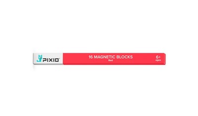 PIXIO 16 Red Magnetic Blocks - Color Series  Magnetic Building Toy Constructor