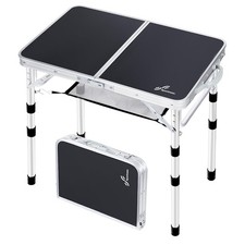 Sportneer Camping Table: Adjustable Height Small Folding Table 23.6" L x 15.7"