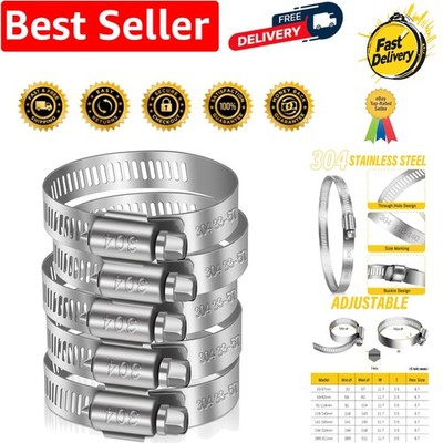Profi 6-tlg Schlauchschellen Set - 35-57 mm Edelstahl für den KFZ Einsatz