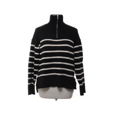 Zara, Rollkragenpullover, Größe: M, Schwarz/Weiß #5Bp