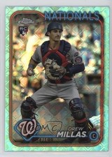 2024 Topps Chrome Logofractor Edition Aqua Refractor 54/199 Drew Millas #85 0b3