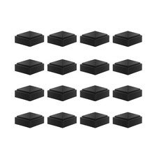 2x2 Fence Post Black Plastic Caps for Metal, Plastic,Vinyl or Wood (Pack of 16)