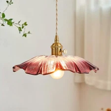 Pendant Light Fixture Glass Hanging Light Fixture Folwer Light Pendant Lights...