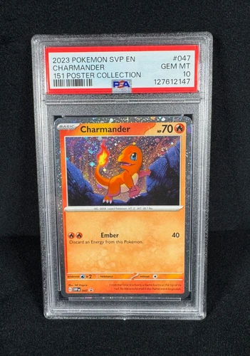 Pokemon Charmander SVP Black Star Promo 2023 151 Poster Collection PSA 10 GEM MT