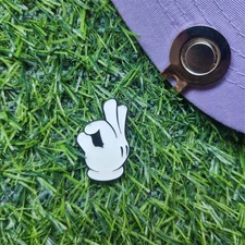 OK Metal Golf Ball Marker With Magnetic Hat Clip
