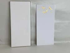 Gold Butterfly Embossed Panel Note Cards Invitations Stationery Notes