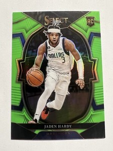2022-23 Panini Select Jaden Hardy /75 Neon Green  RC Rookie #80 Dallas Mavericks
